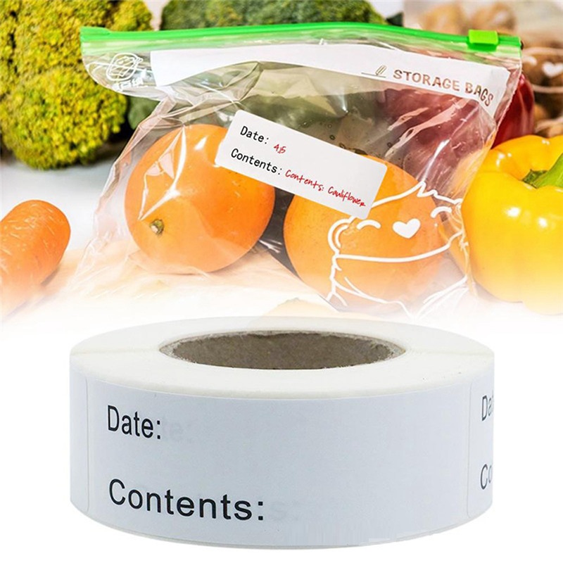 Food Storage Labels - Self-กาวที่ถอดออกได้ฉลากเก็บอาหารกันน้ําวันที่เนื้อหาป้ายห้องครัวตู้เย็นเตือนป้ายเก็บอาหาร