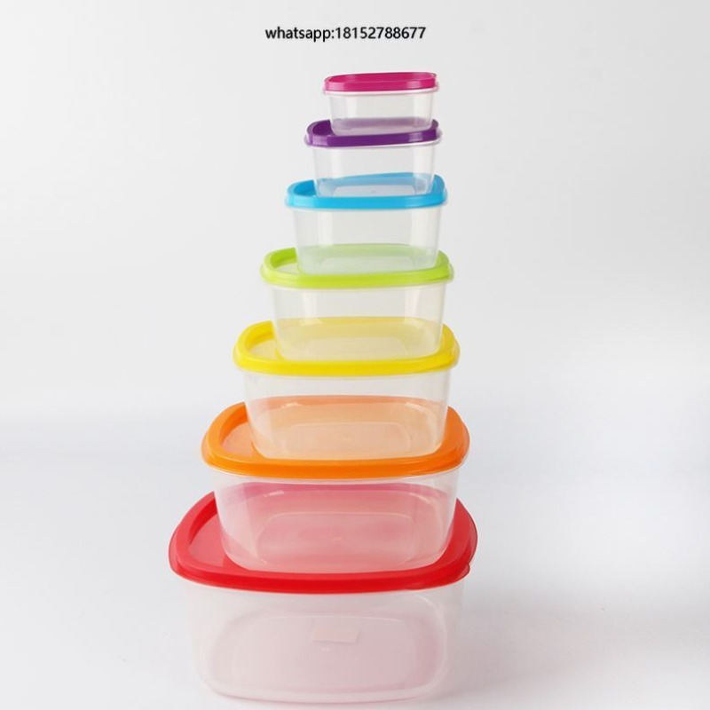 Food Storage Containers - ชุดกล่องใส่อาหารพลาสติกเรนโบว์ 7 ชิ้น กล่องเก็บอาหาร