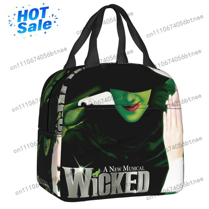 Food Storage Bag - กระเป๋าใส่อาหารกลางวันแบบมีฉนวนกันความร้อน W-Wickeds รุ่นสั่งทำพิเศษสำหรับผู้หญิง กระเป๋าใส่อาหารกลางวันแบบอเมริกันนำกลับมาใช้ใหม่ได้ สำหรับทำงาน เดินทาง