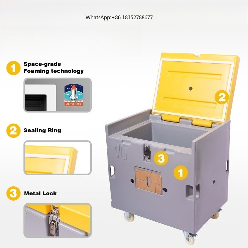 Food Storage Containers - กล่องเก็บน้ำแข็งแห้งแบบมีฉนวนกันความร้อน ขนาด 130 ลิตร วัสดุเกรดอาหาร