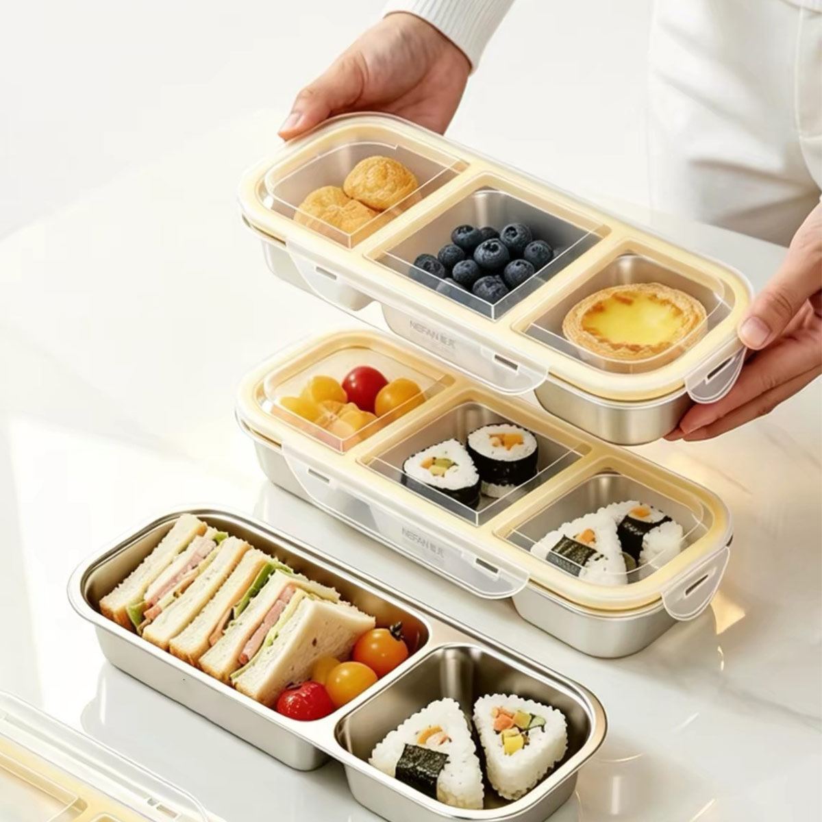 ภาชนะเก็บอาหารสแตนเลสพร้อมฝาปิ - Food Storage Oven Safe บทวิจารณ์และราคา