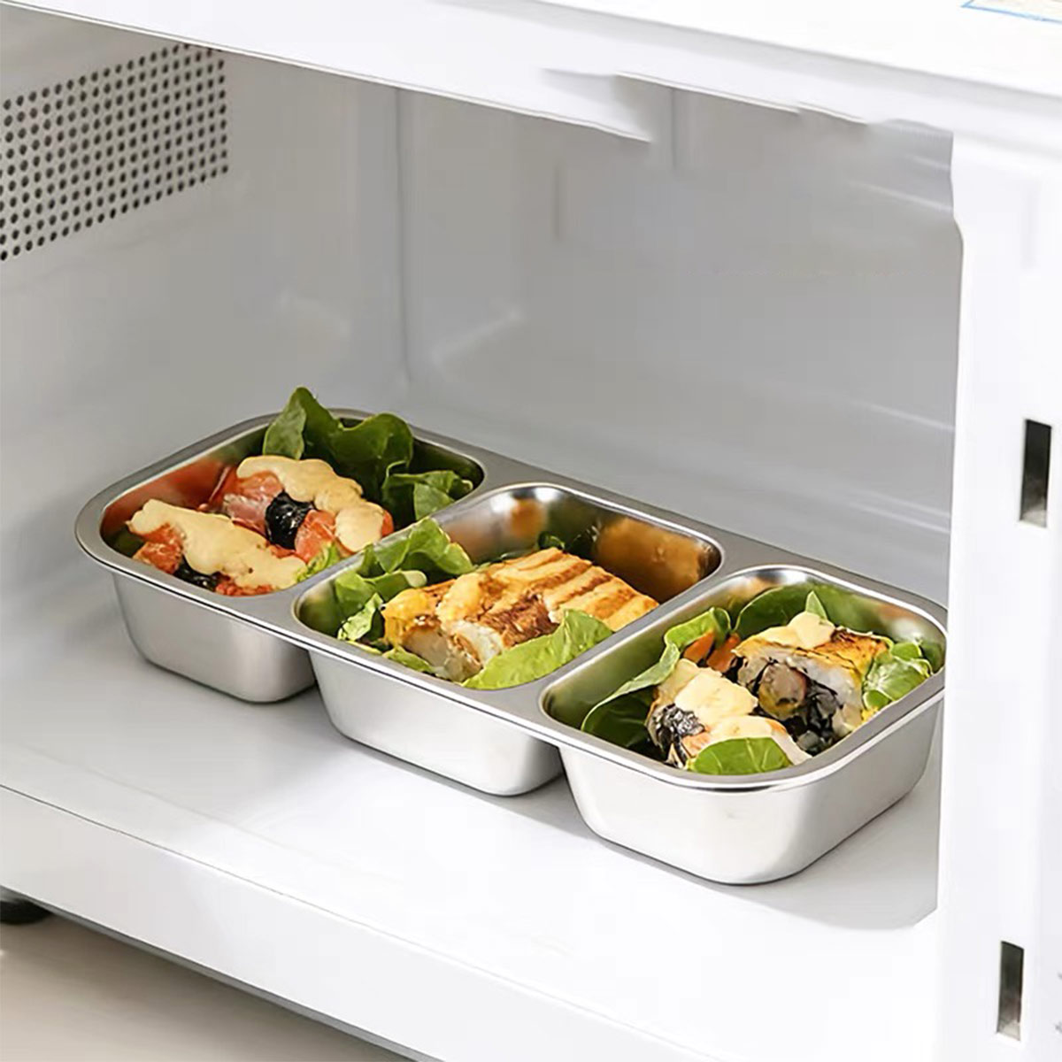 ภาชนะเก็บอาหารสแตนเลสพร้อมฝาปิ - Food Storage Oven Safe บทวิจารณ์และราคา