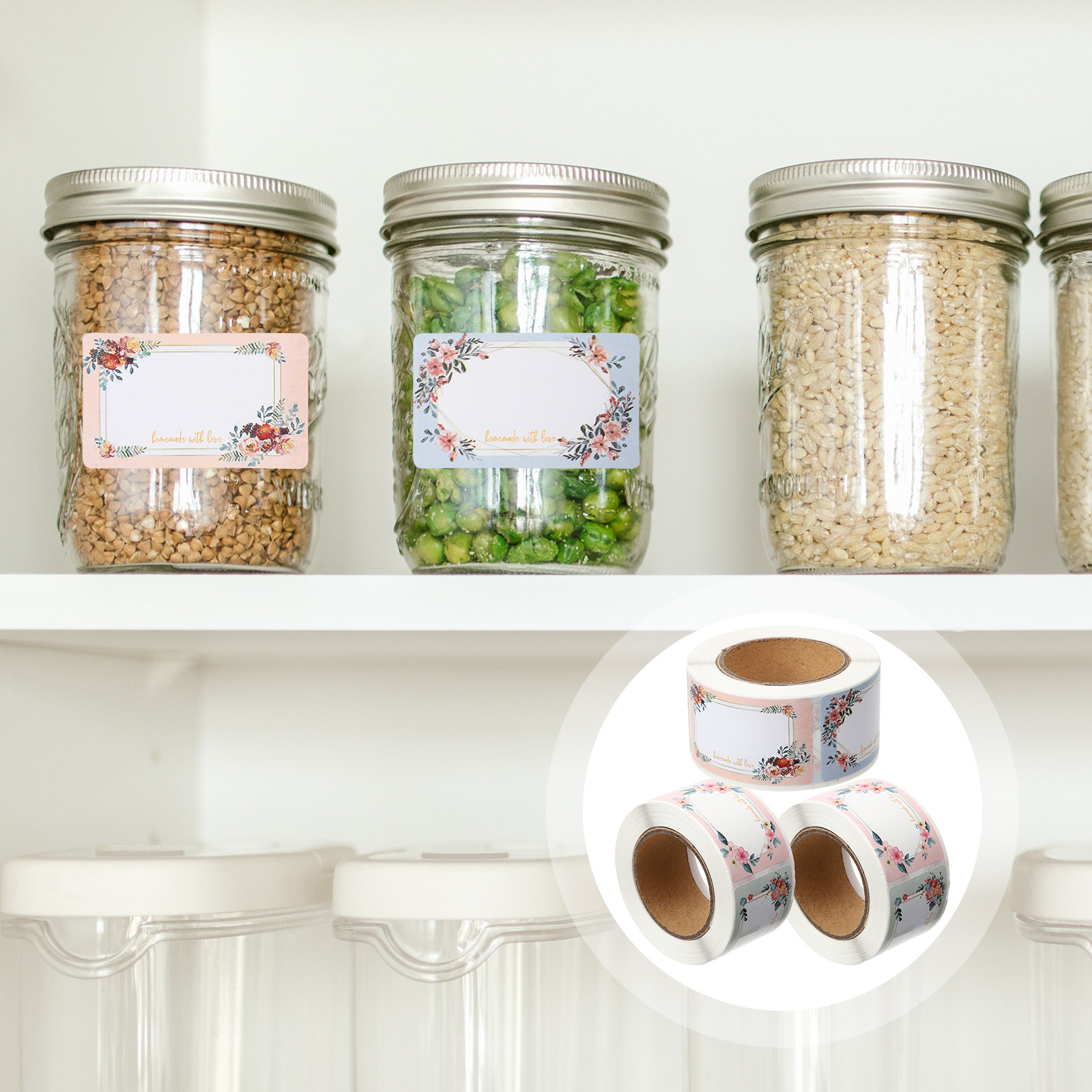 สติกเกอร์ฉลากชื่อเปล่า 3 ม้วน  - Food Storage Labels บทวิจารณ์และราคา