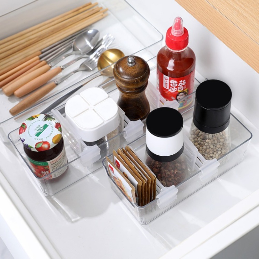 1/4 ชิ้น ตัวแบ่งพื้นที่ตู้เย็น - Food Storage With Dividers บทวิจารณ์และราคา