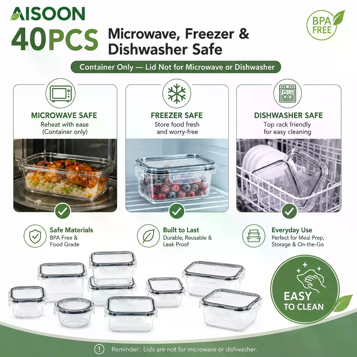 ชุดภาชนะเก็บอาหารซิลิโคนขนาดให - Food Storage Labels บทวิจารณ์และราคา
