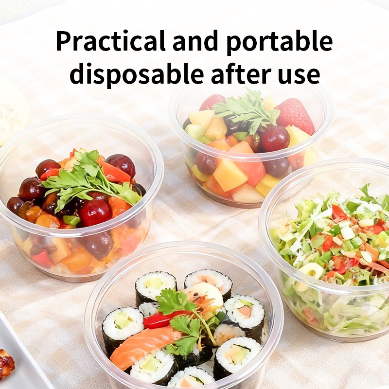 ชามพลาสติกใสแบบใช้แล้วทิ้ง ทนท - Food Storage Meals บทวิจารณ์และราคา