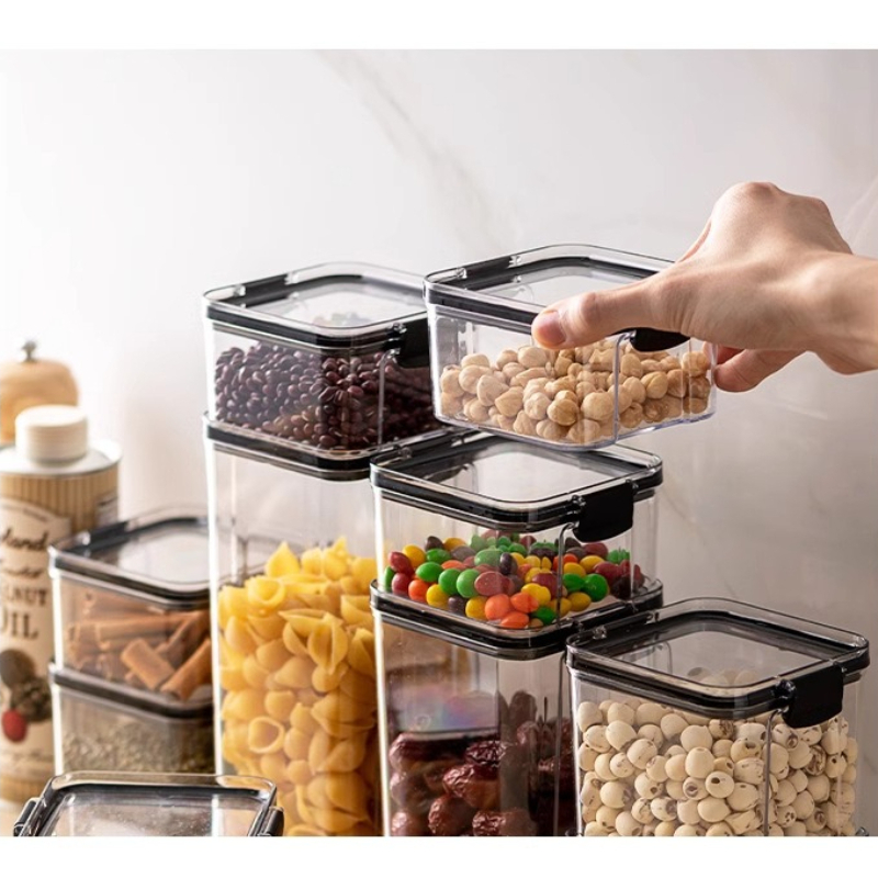 1 ชิ้น โหลพลาสติกใสหนา ทรงสี่เ - Food Storage Containers บทวิจารณ์และราคา