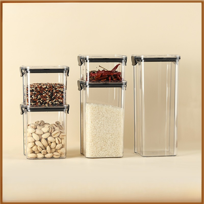 1 ชิ้น โหลพลาสติกใสหนา ทรงสี่เ - Food Storage Containers บทวิจารณ์และราคา
