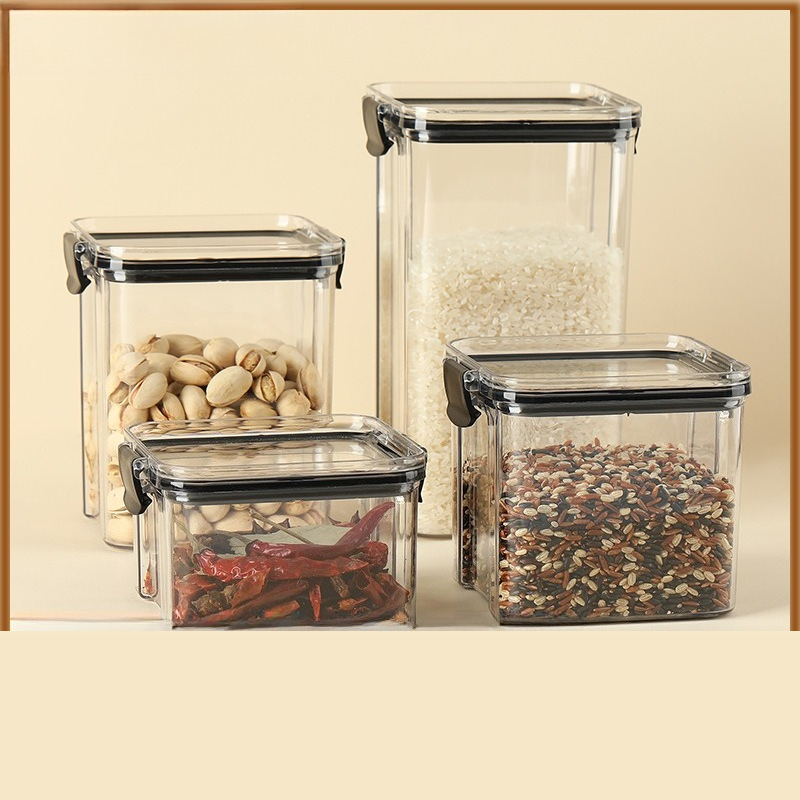 1 ชิ้น โหลพลาสติกใสหนา ทรงสี่เ - Food Storage Containers บทวิจารณ์และราคา