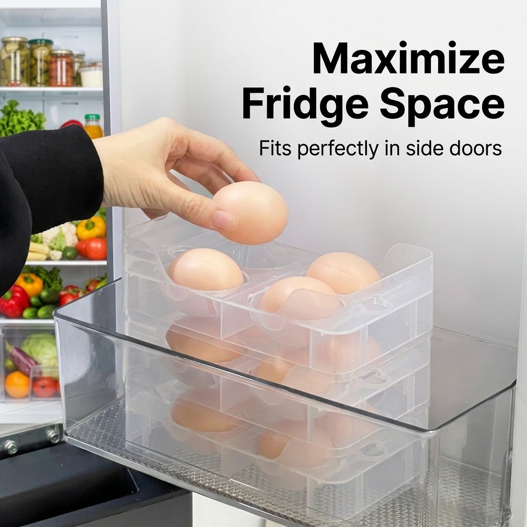 ที่วางไข่แบบซ้อนกันได้ กล่องเก - Food Storage With Dividers บทวิจารณ์และราคา