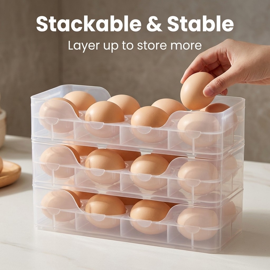 ที่วางไข่แบบซ้อนกันได้ กล่องเก - Food Storage With Dividers บทวิจารณ์และราคา