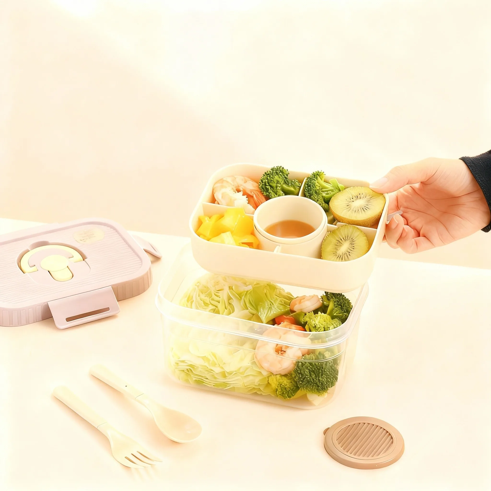 กล่องอาหารกลางวันพลาสติกแบบพกพ - Food Storage Oven Safe บทวิจารณ์และราคา