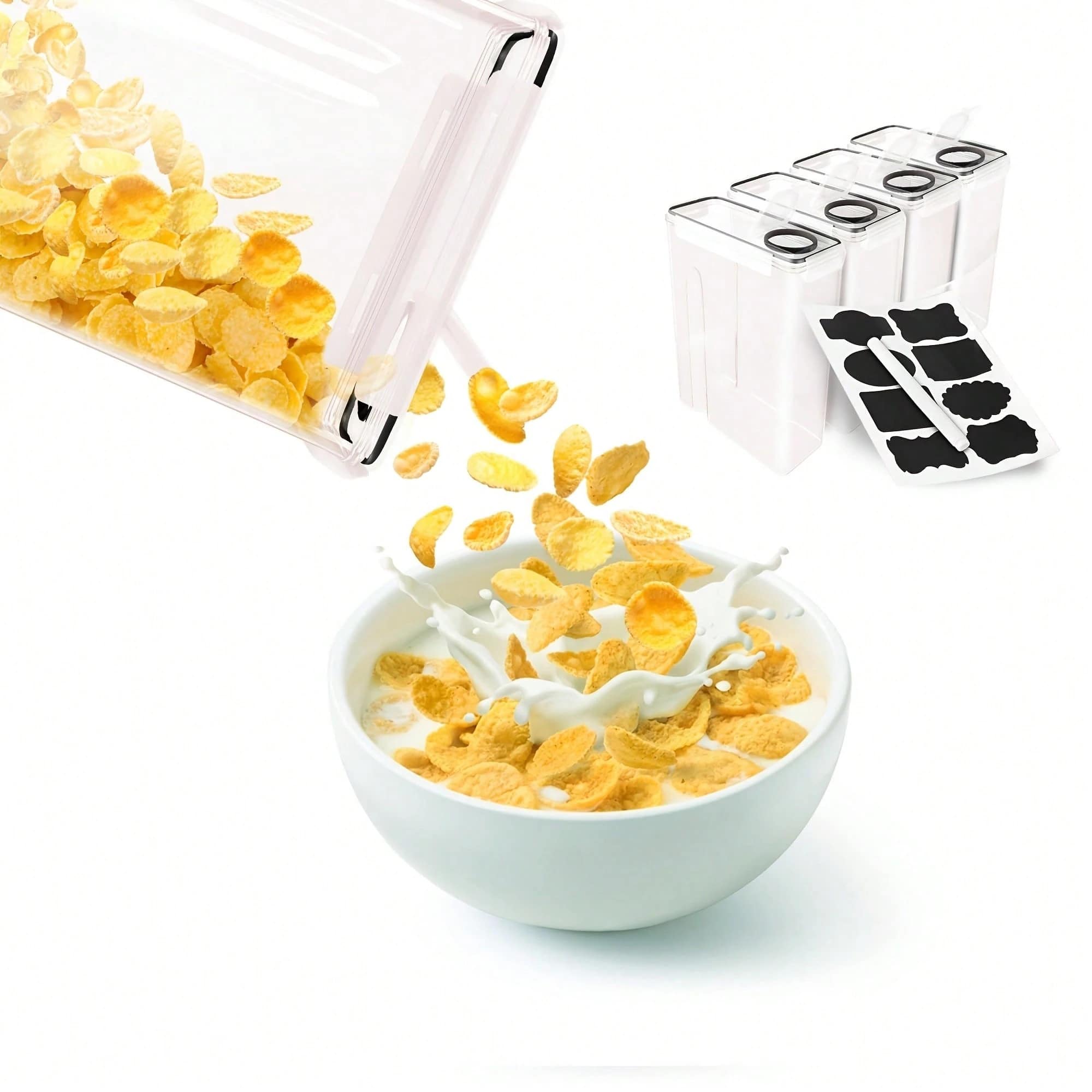 กล่องเก็บอาหารแบบปิดสนิทพร้อมฝ - Food Storage Labels บทวิจารณ์และราคา