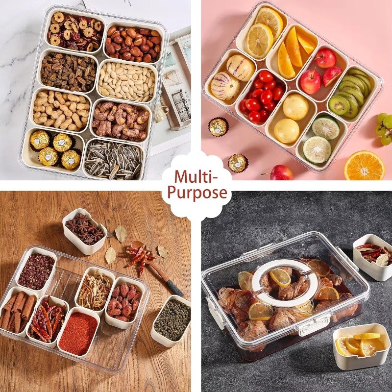 กล่องพลาสติก PET สำหรับใช้ในคร - Food Storage With Dividers บทวิจารณ์และราคา